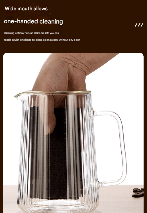 Transparent Elegant Ribbed Double Wall Glass French Press - 350ml Heat Resistant Coffee and Tea Maker with Stainless Steel Filter